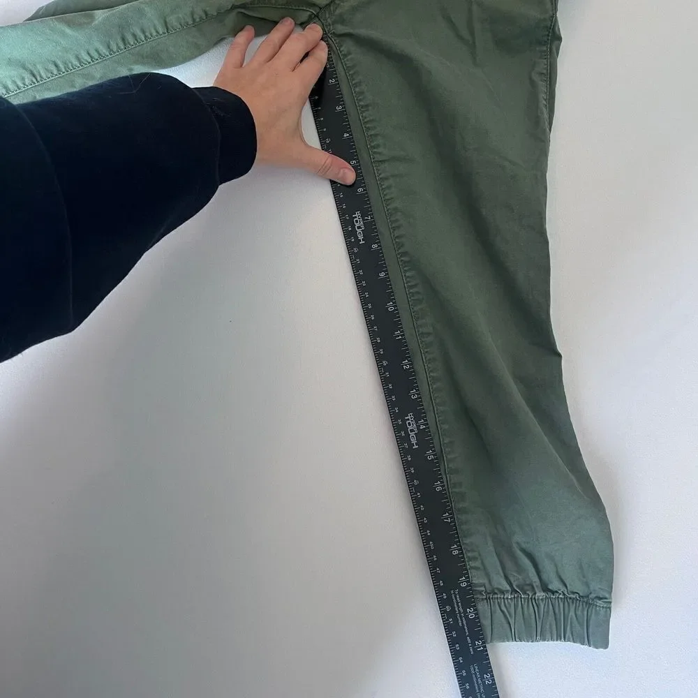 Gap Kids Boys Size Medium Green‎ Pull on Long Pants Side Pockets Elastic Cuffs